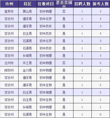 四川特崗教師