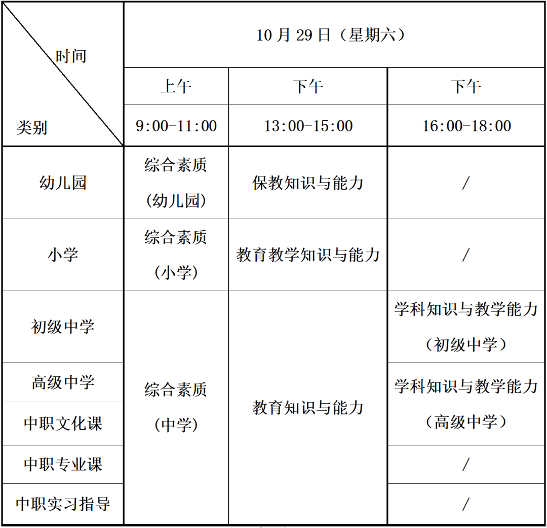 四川教師資格考試公告